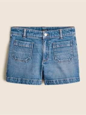 J. Crew Patch Pockets Denim Shorts 3” Size 4